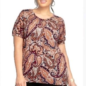 NWT 18/20 paisley rust sweater
